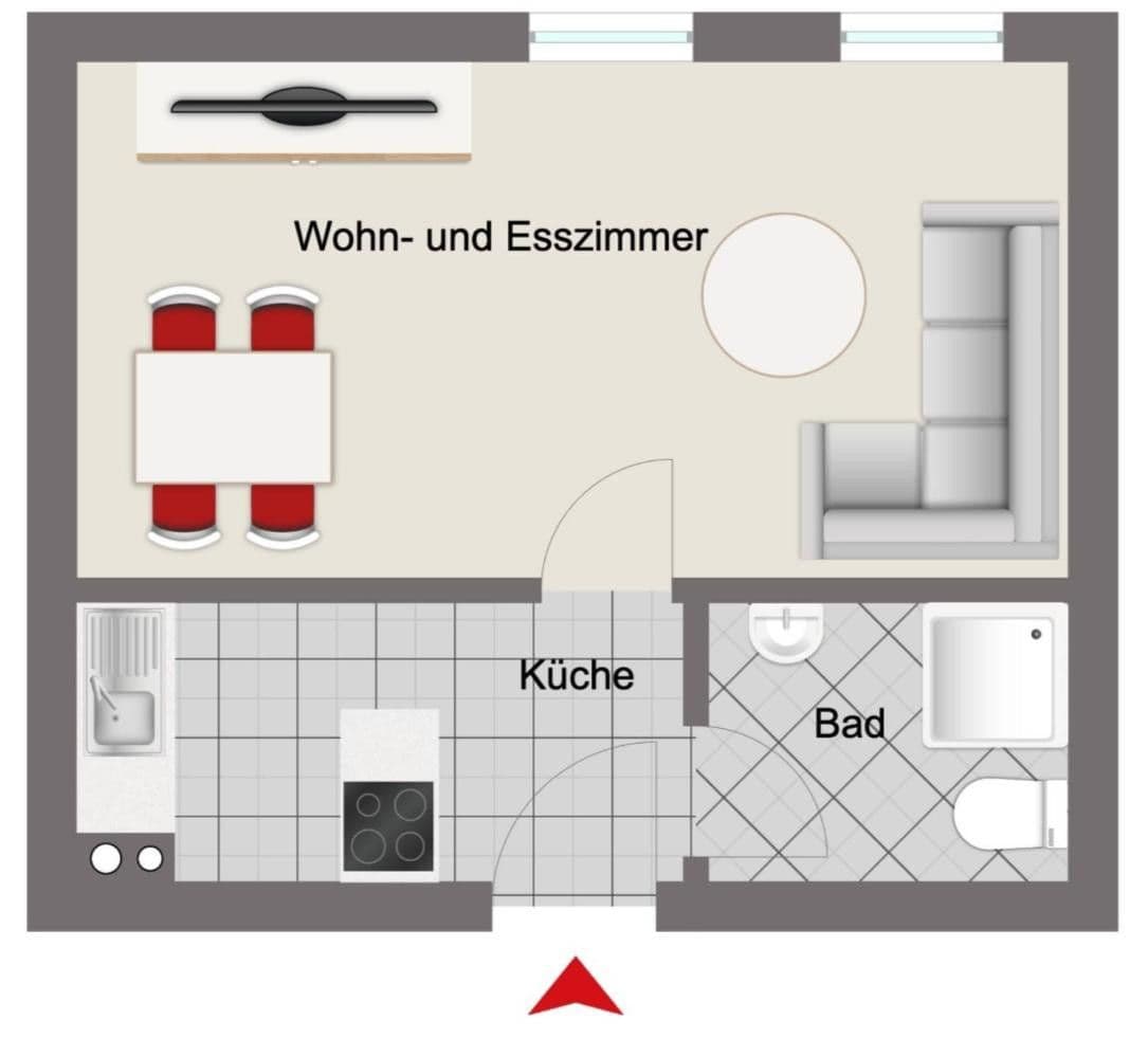 Prenájom bytu 1-izbový 30 m², Leyherstraße 10, Fürth, Bavorsko Prenájom bytu 1-izbový 30 m², Leyherstraße 10, Fürth, Bavorsko
