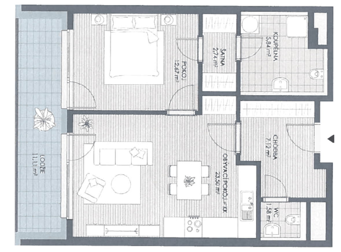Prenájom bytu 2-izbový 55 m², Tupolevova, Praha, Praha Prenájom bytu 2-izbový 55 m², Tupolevova, Praha, Praha