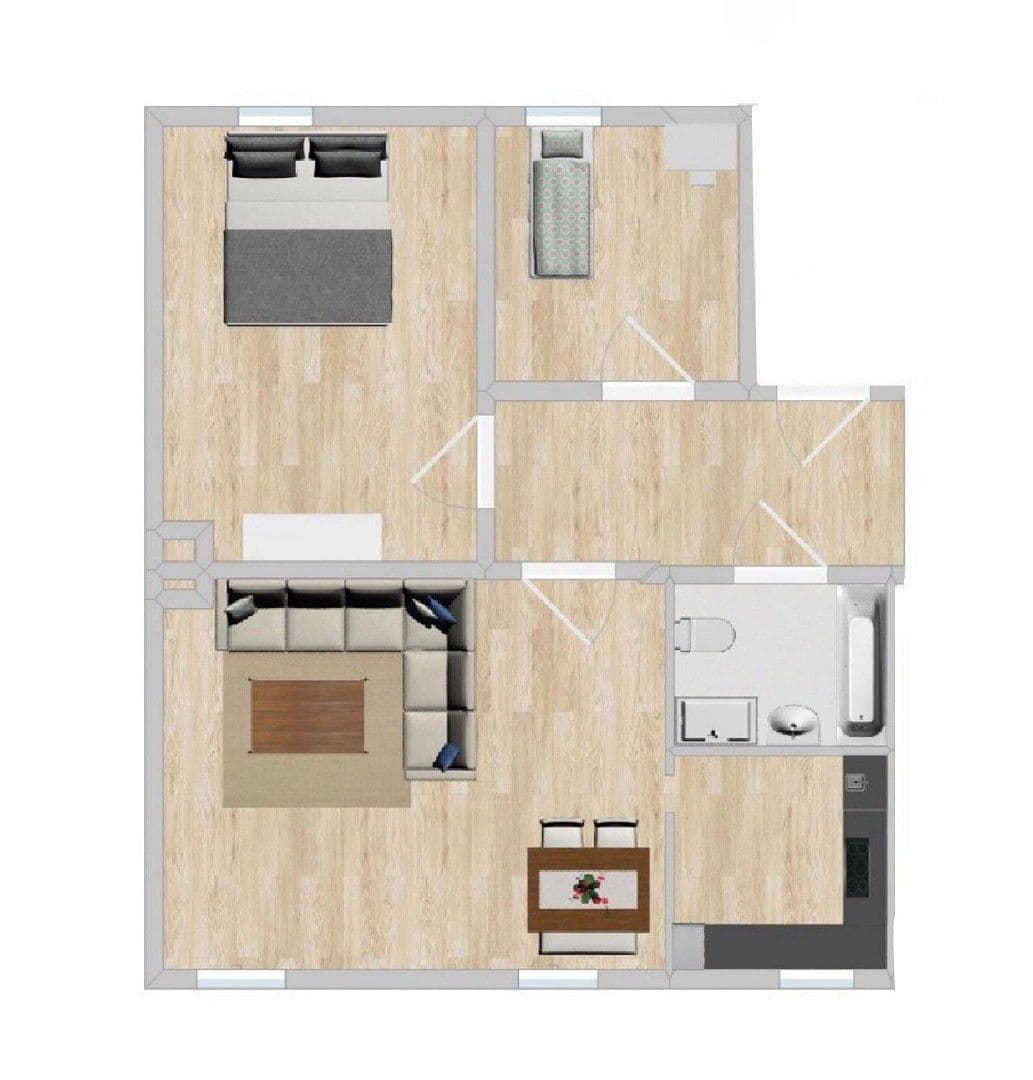 Prenájom bytu 3-izbový 65 m², Haselbrunner Str. 73, Plavno, Sasko Prenájom bytu 3-izbový 65 m², Haselbrunner Str. 73, Plavno, Sasko