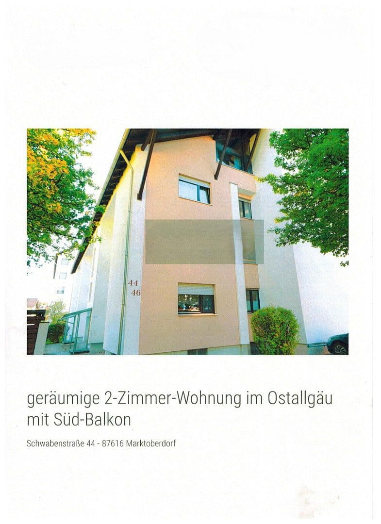 Predaj bytu 2-izbový 65 m², Schwabenstraße 44, Marktoberdorf, Bavorsko Predaj bytu 2-izbový 65 m², Schwabenstraße 44, Marktoberdorf, Bavorsko