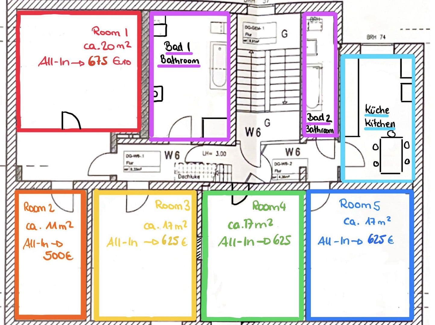 Prenájom bytu 20 m², An der Kaiseraue 11, Bochum, Severné Porýnie - Westfálsko Prenájom bytu 20 m², An der Kaiseraue 11, Bochum, Severné Porýnie - Westfálsko