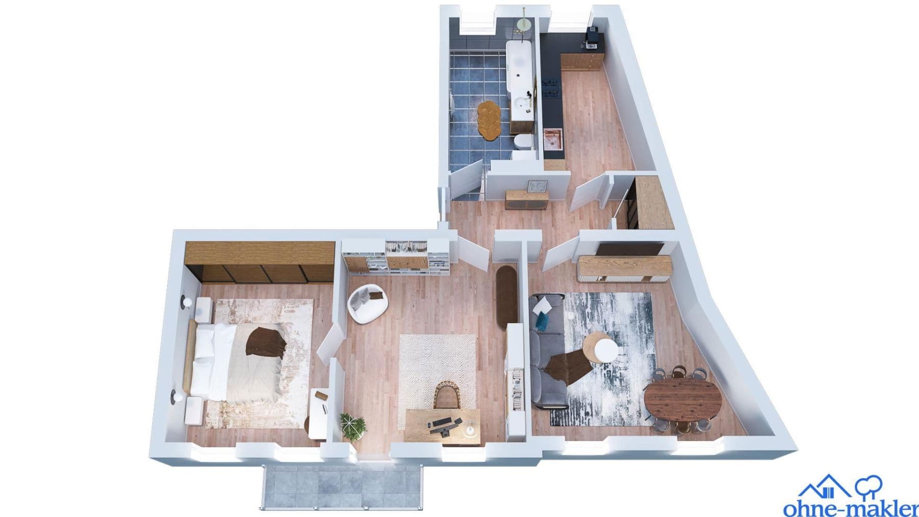 Prenájom bytu 3-izbový 107 m², Perleberg, Brandenbursko Prenájom bytu 3-izbový 107 m², Perleberg, Brandenbursko