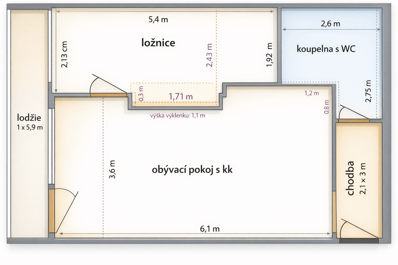 Predaj bytu 2-izbový 54 m², Zvoncovitá, Praha, Praha Predaj bytu 2-izbový 54 m², Zvoncovitá, Praha, Praha