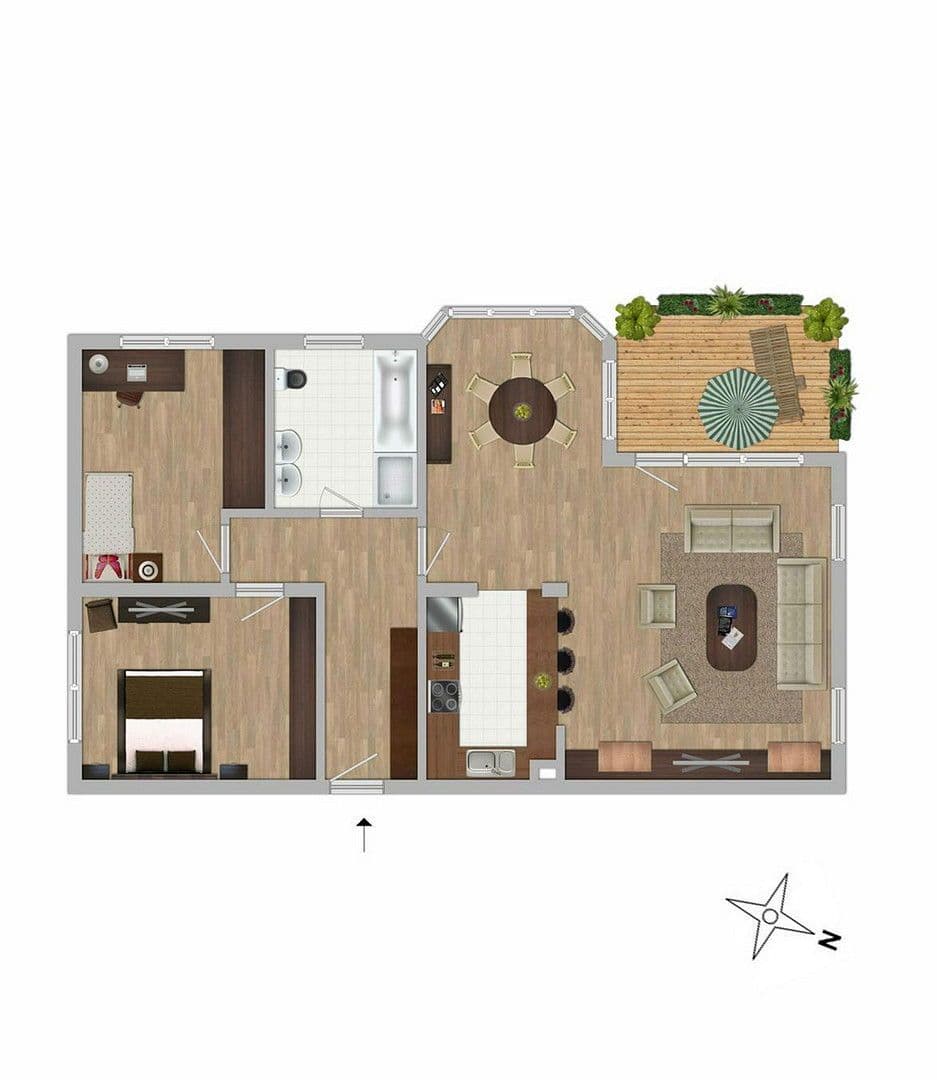 Prenájom bytu 3-izbový 89 m², Pohlheim, Hesensko Prenájom bytu 3-izbový 89 m², Pohlheim, Hesensko