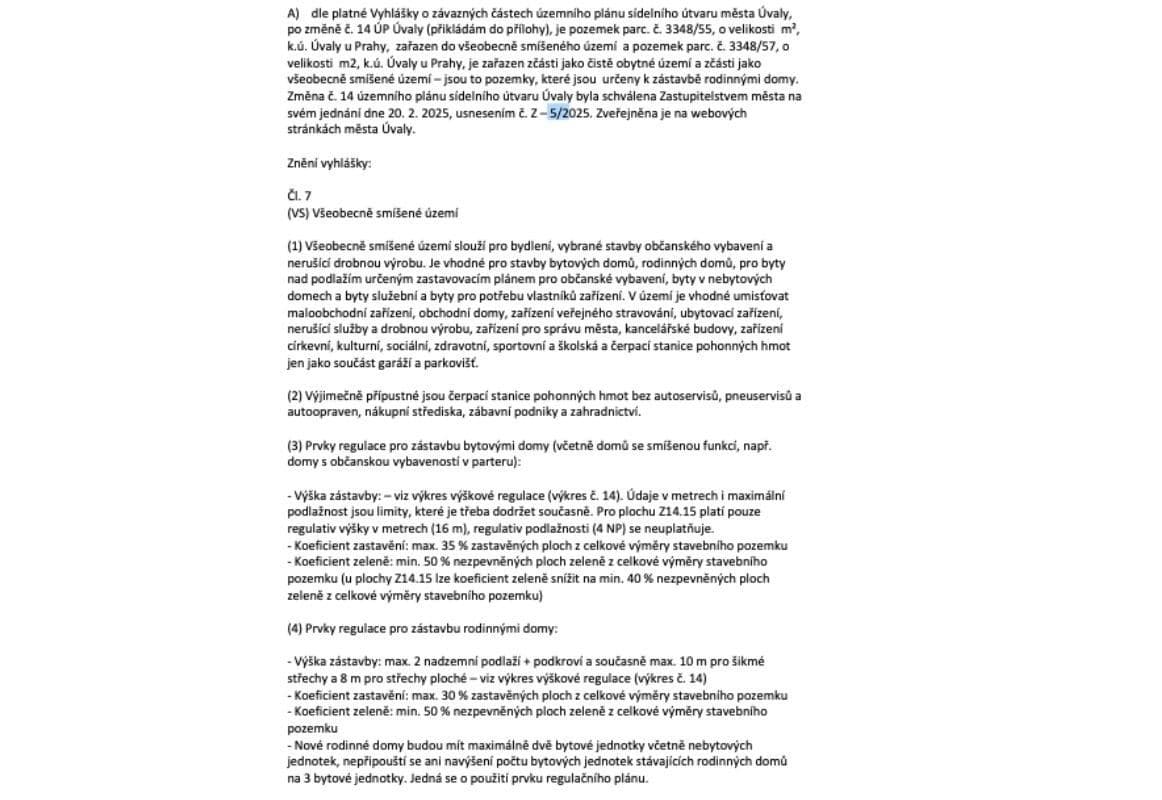 Predaj pozemku 5.835 m², Úvaly, Středočeský kraj Predaj pozemku 5.835 m², Úvaly, Středočeský kraj