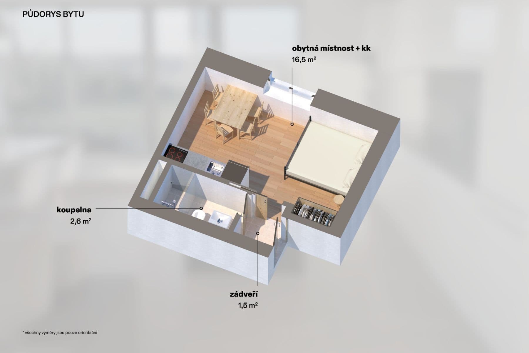 Prenájom bytu 1-izbový 21 m², Jenečská, Praha, Praha Prenájom bytu 1-izbový 21 m², Jenečská, Praha, Praha