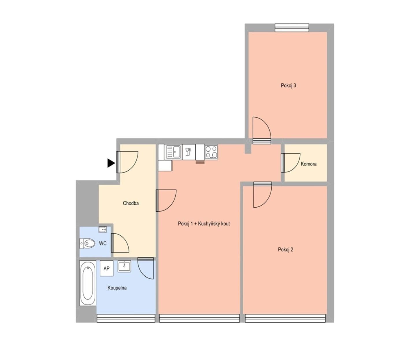 Prenájom bytu 3-izbový 75 m², nám. Republiky, Havířov, Moravskoslezský kraj Prenájom bytu 3-izbový 75 m², nám. Republiky, Havířov, Moravskoslezský kraj