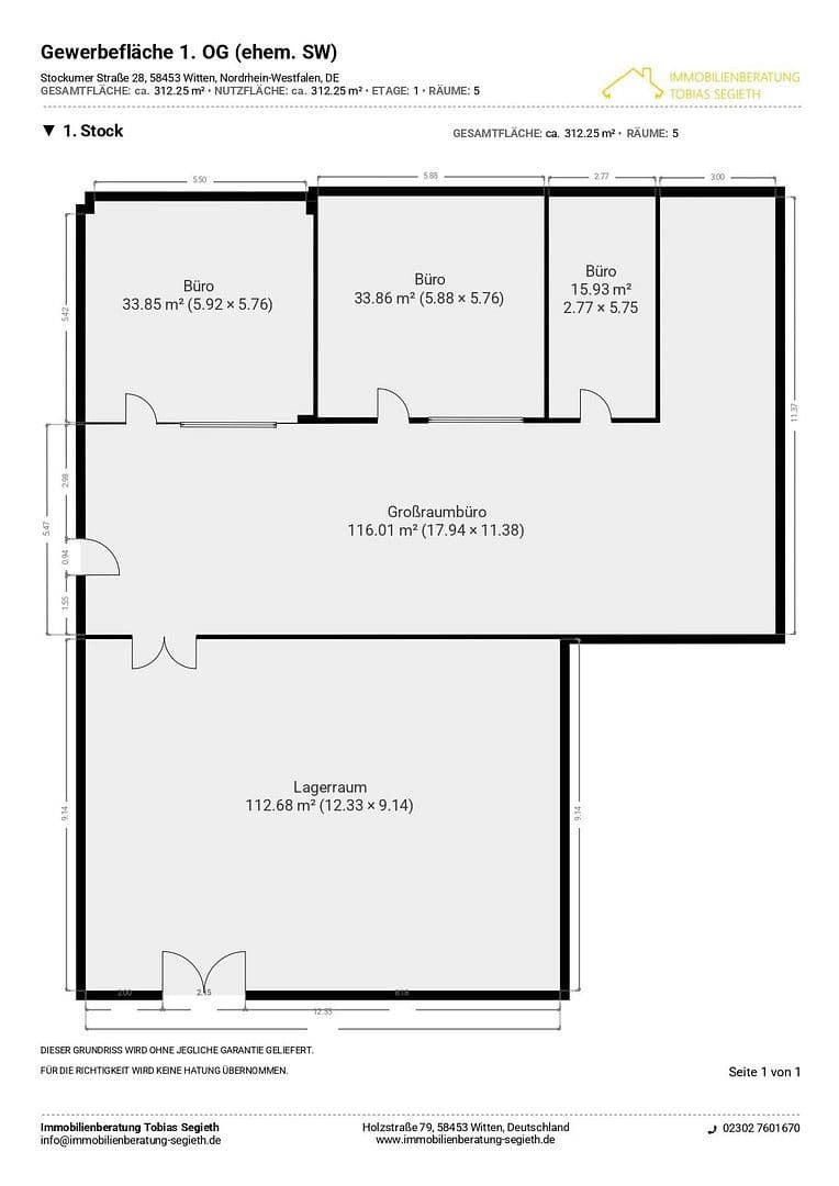 Prenájom kancelárie 320 m², Stockumer Straße 28, Witten, Severné Porýnie - Westfálsko Prenájom kancelárie 320 m², Stockumer Straße 28, Witten, Severné Porýnie - Westfálsko