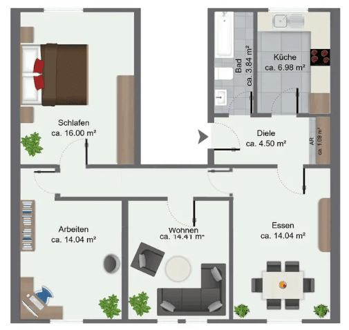 Prenájom bytu 4-izbový 75 m², Wiescherstraße 9, Wuppertal, Severné Porýnie - Westfálsko Prenájom bytu 4-izbový 75 m², Wiescherstraße 9, Wuppertal, Severné Porýnie - Westfálsko