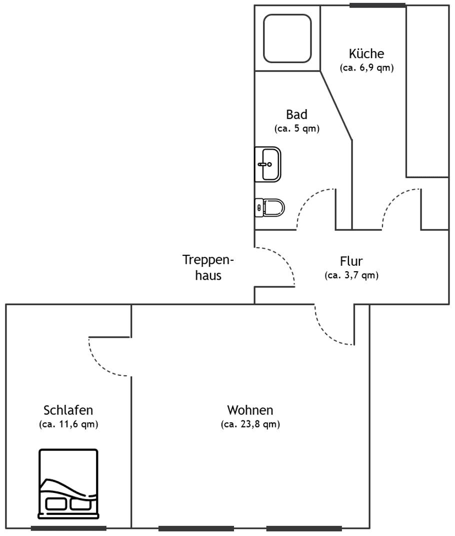 Prenájom bytu 2-izbový 51 m², Magdeburg, Sasko-Anhaltsko Prenájom bytu 2-izbový 51 m², Magdeburg, Sasko-Anhaltsko