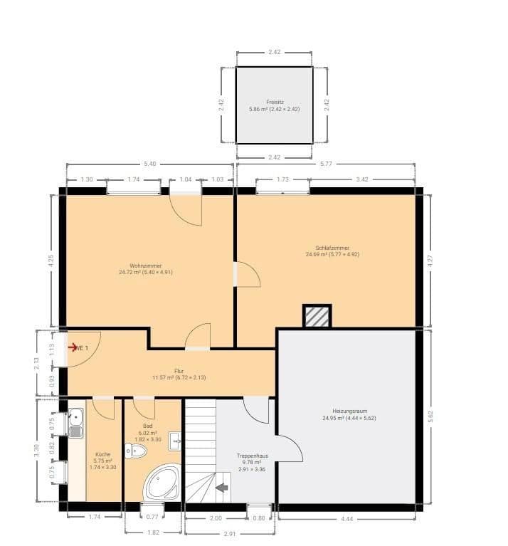 Prenájom bytu 2-izbový 73 m², Niefern-Öschelbronn, Bádensko-Wurttembersko Prenájom bytu 2-izbový 73 m², Niefern-Öschelbronn, Bádensko-Wurttembersko