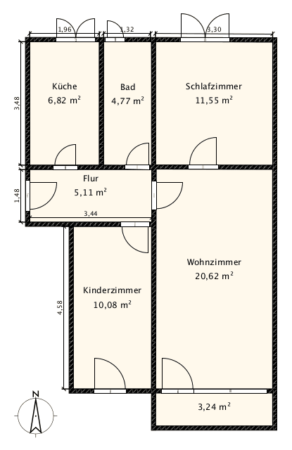 Predaj bytu 3-izbový 58 m², Eschenweg 2, Coswig, Sasko Predaj bytu 3-izbový 58 m², Eschenweg 2, Coswig, Sasko