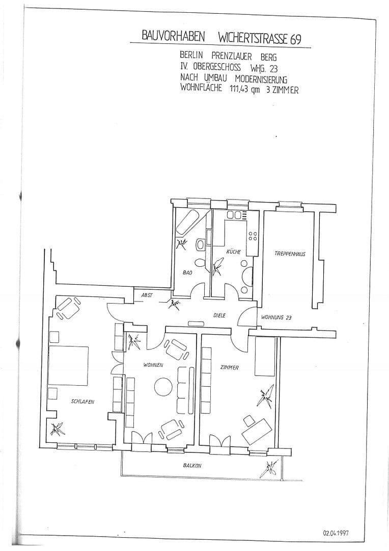 Predaj bytu 3-izbový 112 m², Wichertstr. 69, Berlin, Berlín Predaj bytu 3-izbový 112 m², Wichertstr. 69, Berlin, Berlín
