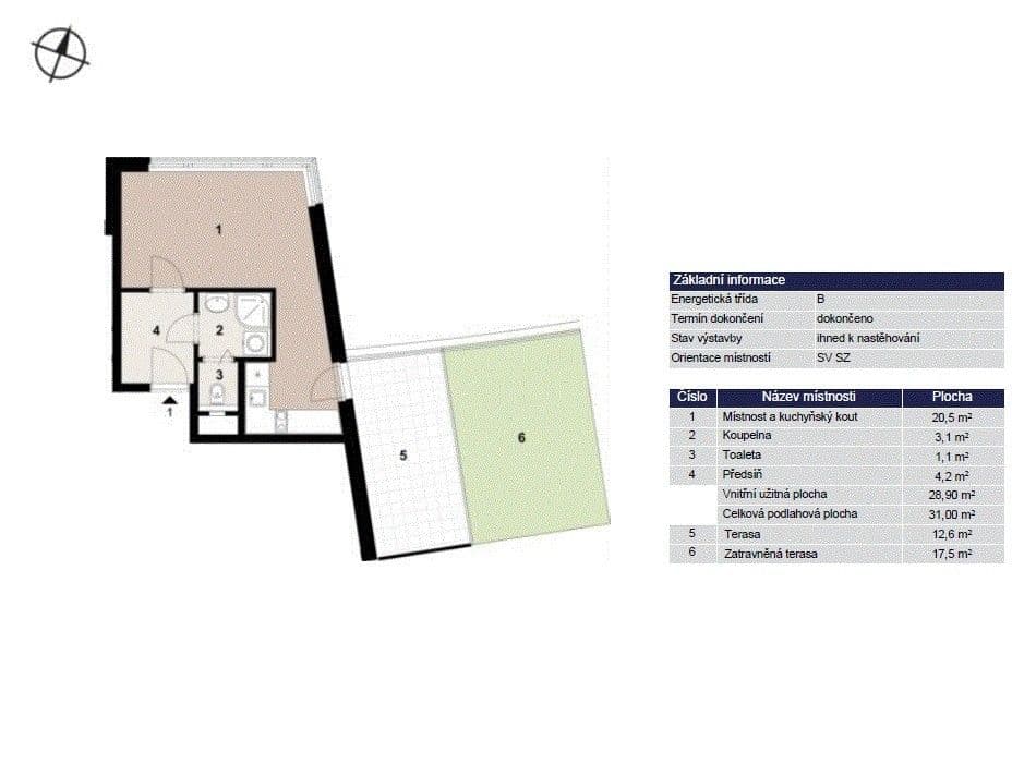 Prenájom bytu 1-izbový 31 m², Klapálkova, Praha, Praha Prenájom bytu 1-izbový 31 m², Klapálkova, Praha, Praha
