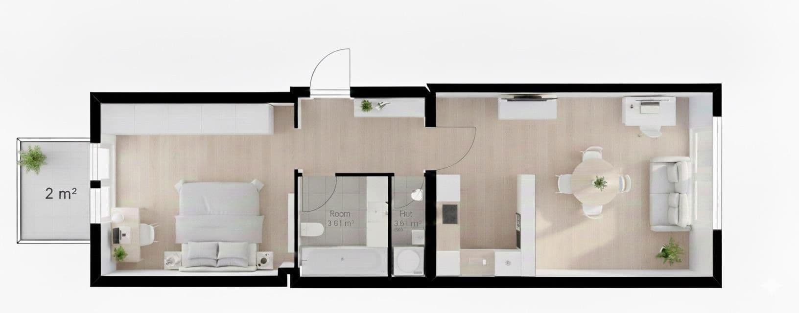 Prenájom bytu 2-izbový 44 m², Sperberstraße 19, Nürnberg, Bavorsko Prenájom bytu 2-izbový 44 m², Sperberstraße 19, Nürnberg, Bavorsko