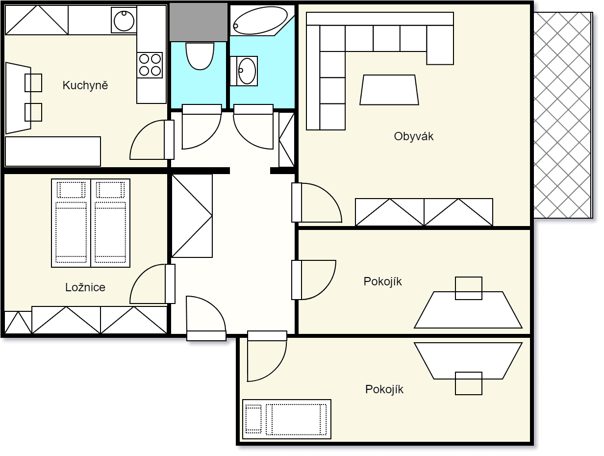 Predaj bytu 4-izbový 84 m², Elplova, Brno, Jihomoravský kraj Predaj bytu 4-izbový 84 m², Elplova, Brno, Jihomoravský kraj