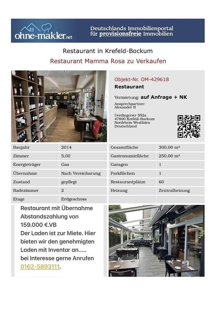 Prenájom nebytového priestoru 300 m², Uerdingerstr 552a, Krefeld-Bockum, Severné Porýnie - Westfálsko Prenájom nebytového priestoru 300 m², Uerdingerstr 552a, Krefeld-Bockum, Severné Porýnie - Westfálsko