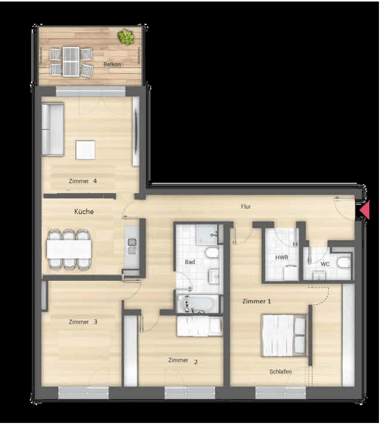 Prenájom bytu 4-izbový 127 m², Schuckertstraße 19, Fürth, Bavorsko Prenájom bytu 4-izbový 127 m², Schuckertstraße 19, Fürth, Bavorsko