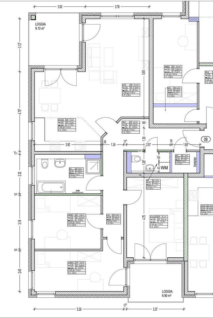 Prenájom bytu 4-izbový 117 m², Ludwigshafen, Porýnie-Falcko Prenájom bytu 4-izbový 117 m², Ludwigshafen, Porýnie-Falcko