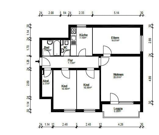 Prenájom bytu 4-izbový 80 m², Mannheimer Str. 4, Wiesbaden, Hesensko Prenájom bytu 4-izbový 80 m², Mannheimer Str. 4, Wiesbaden, Hesensko