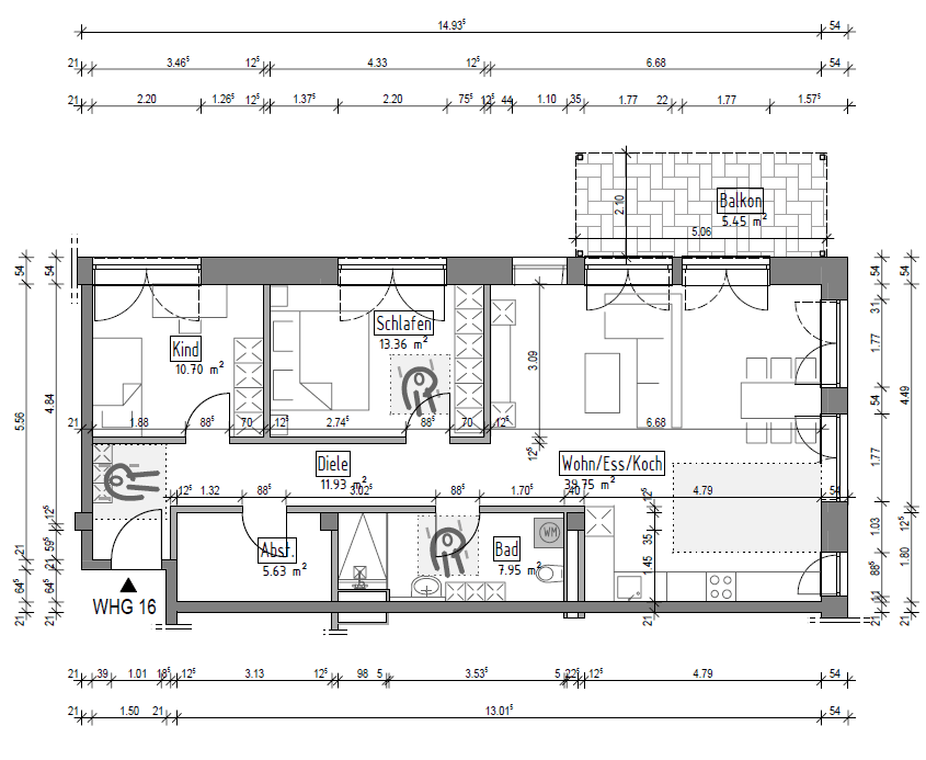 Prenájom bytu 3-izbový 82 m², Meisterstr. 21, Balingen, Bádensko-Wurttembersko Prenájom bytu 3-izbový 82 m², Meisterstr. 21, Balingen, Bádensko-Wurttembersko
