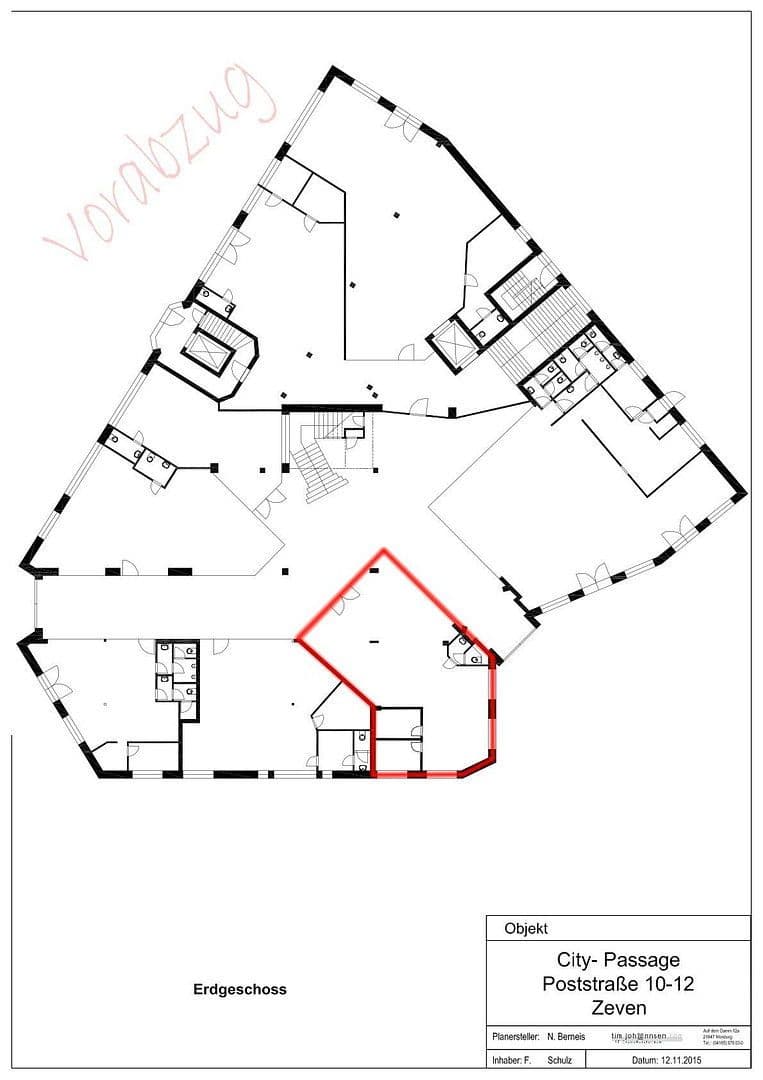 Prenájom kancelárie 102 m², Poststrasse 10-12, Zeven, Dolné Sasko Prenájom kancelárie 102 m², Poststrasse 10-12, Zeven, Dolné Sasko