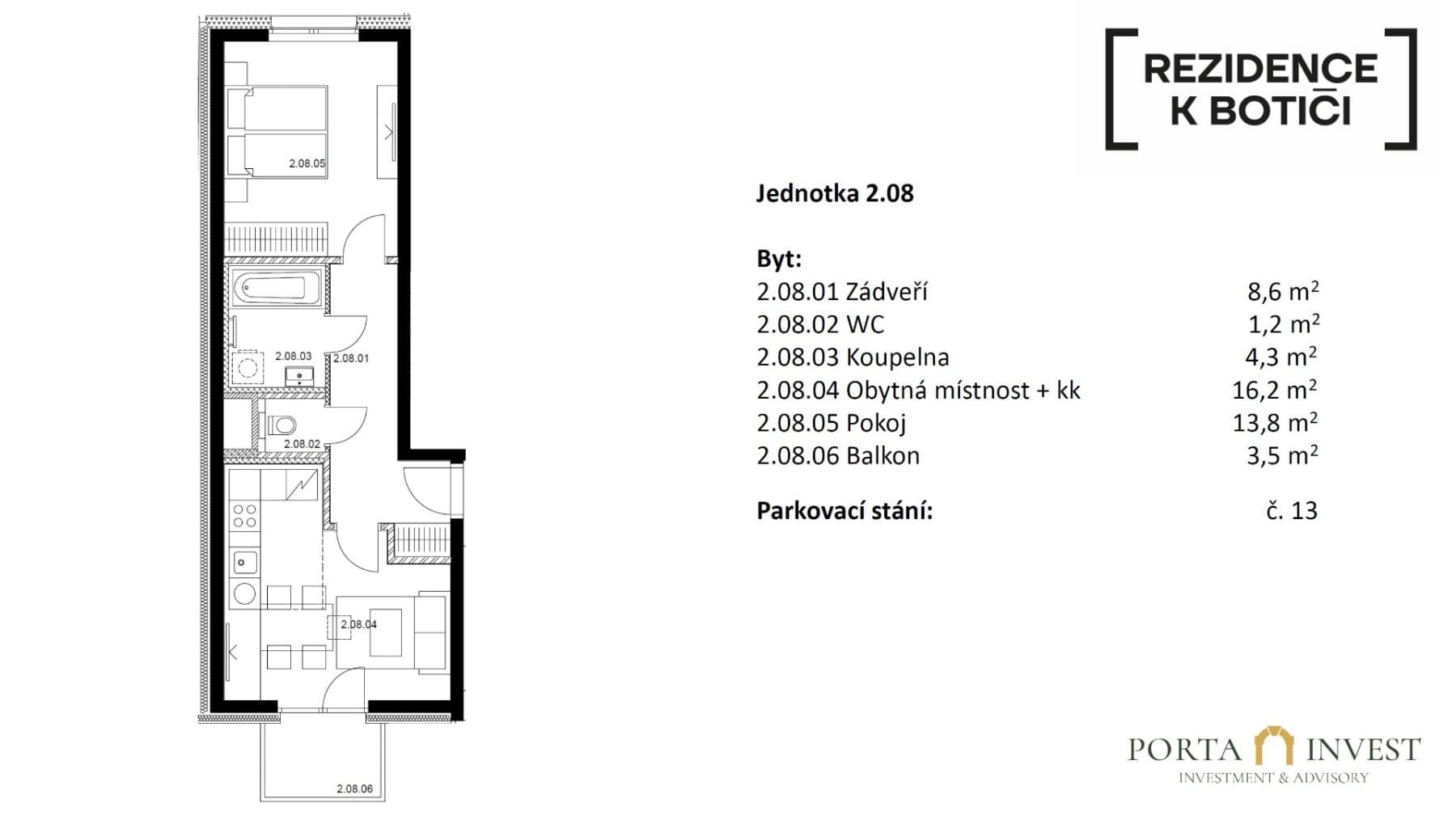 Predaj bytu 2-izbový 47 m², K Botiči, Praha, Praha Predaj bytu 2-izbový 47 m², K Botiči, Praha, Praha