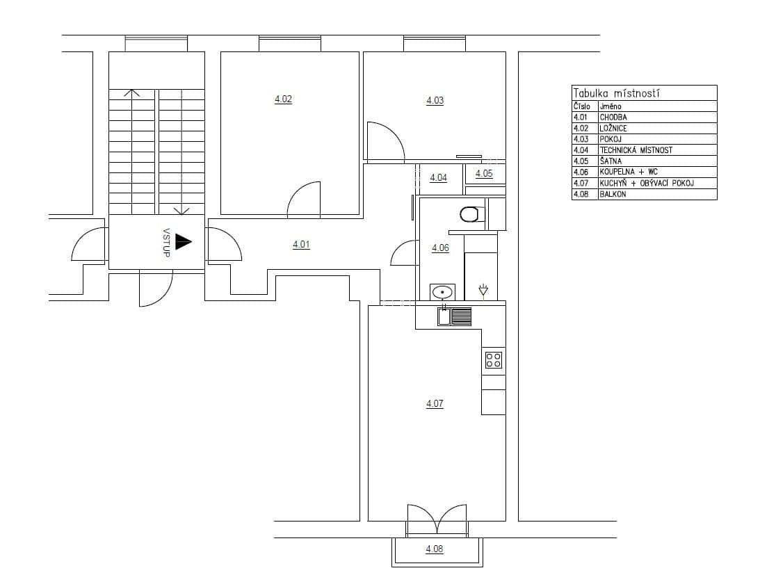 Predaj bytu 3-izbový 58 m², Poštovská, Praha, Praha Predaj bytu 3-izbový 58 m², Poštovská, Praha, Praha
