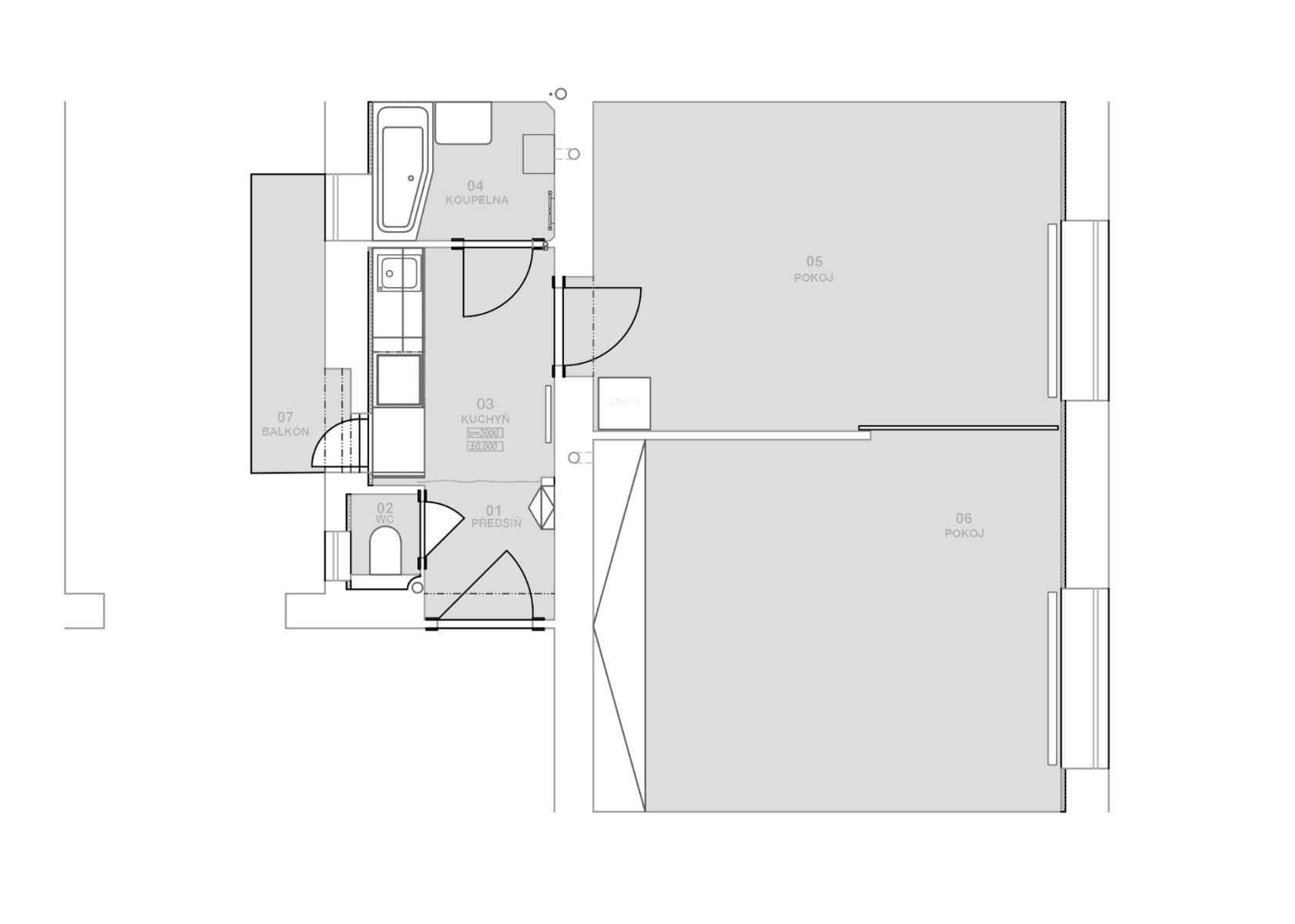Prenájom bytu 2-izbový 56 m², Na Maninách, Praha, Praha Prenájom bytu 2-izbový 56 m², Na Maninách, Praha, Praha