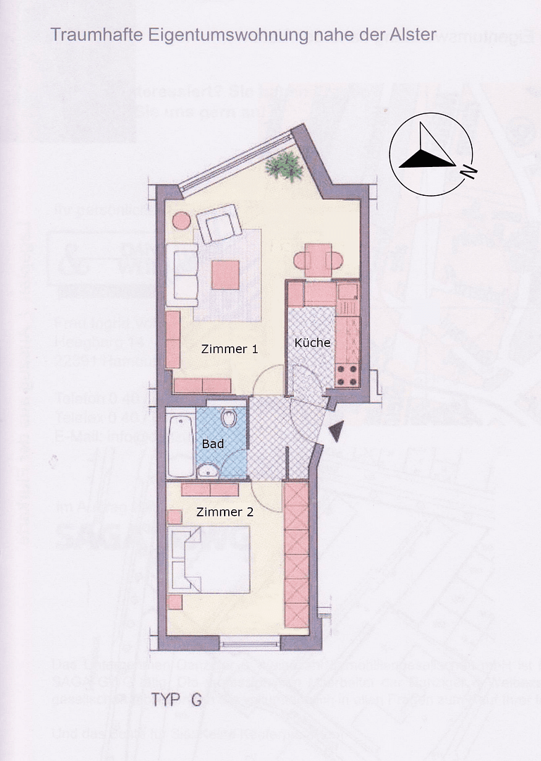 Predaj bytu 2-izbový 44 m², Hamburg, Hamburg Predaj bytu 2-izbový 44 m², Hamburg, Hamburg