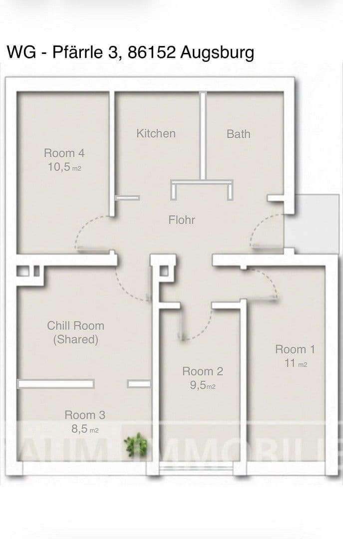 Prenájom bytu 9 m², Pfärrle 3, Augsburg, Bavorsko Prenájom bytu 9 m², Pfärrle 3, Augsburg, Bavorsko