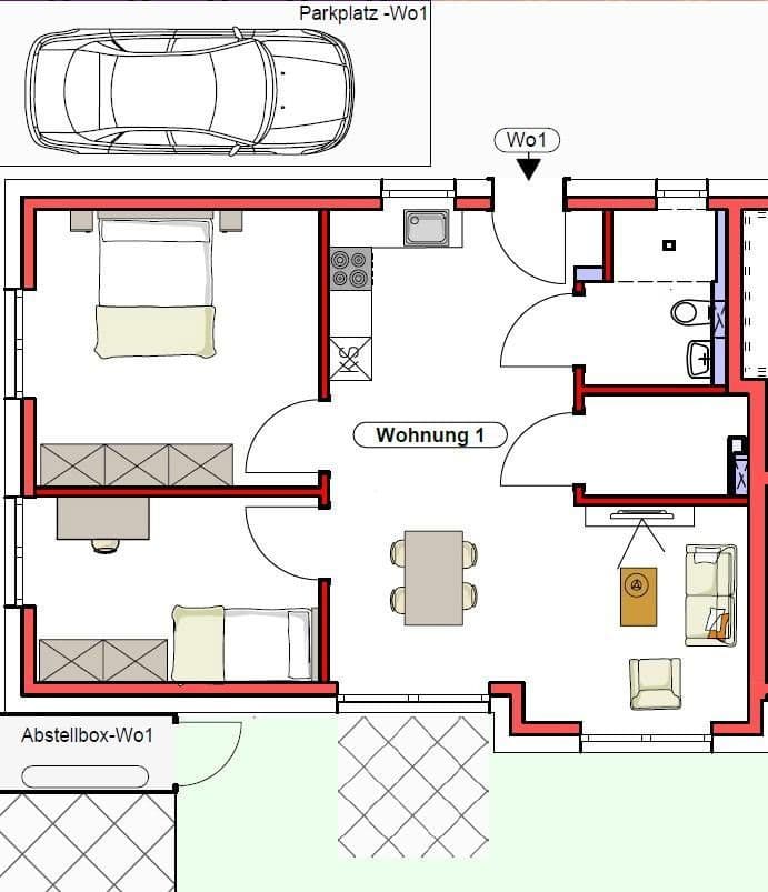 Prenájom bytu 3-izbový 63 m², Vogesenstr. 30, Kehl, Bádensko-Wurttembersko Prenájom bytu 3-izbový 63 m², Vogesenstr. 30, Kehl, Bádensko-Wurttembersko
