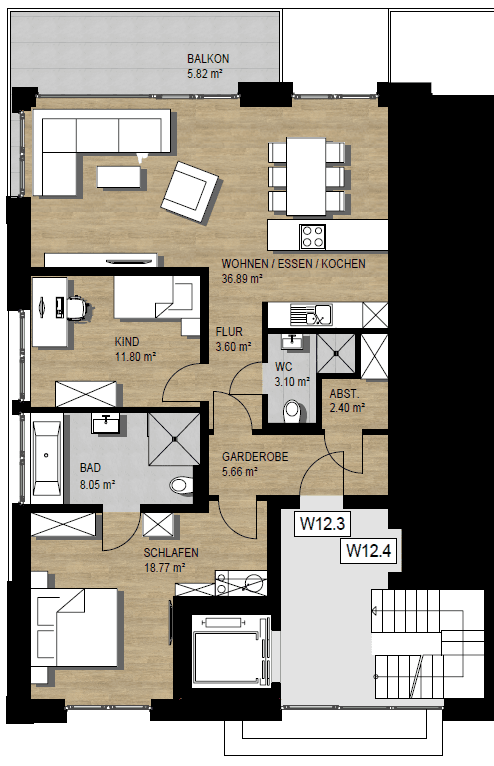 Prenájom bytu 3-izbový 100 m², Verl, Severné Porýnie - Westfálsko Prenájom bytu 3-izbový 100 m², Verl, Severné Porýnie - Westfálsko