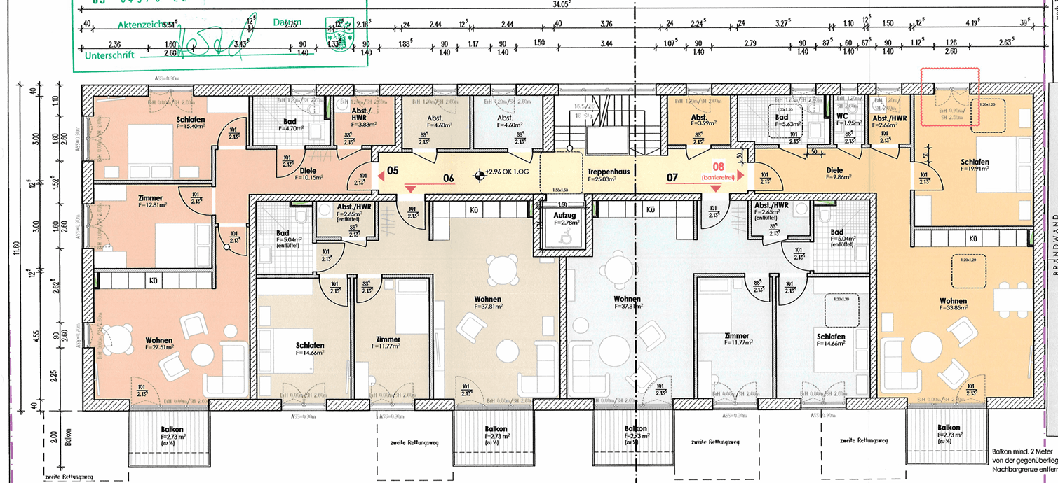 Prenájom bytu 3-izbový 77 m², Hamburger Allee 51b, Nauen, Brandenbursko Prenájom bytu 3-izbový 77 m², Hamburger Allee 51b, Nauen, Brandenbursko