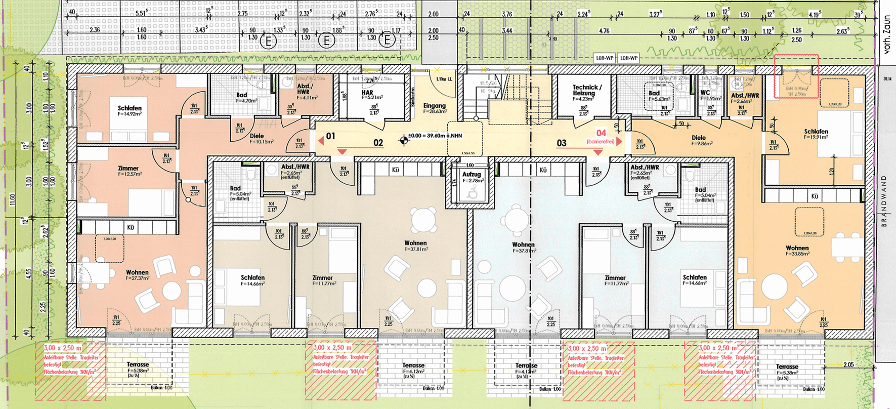 Prenájom bytu 3-izbový 77 m², Hamburger Allee 51b, Nauen, Brandenbursko Prenájom bytu 3-izbový 77 m², Hamburger Allee 51b, Nauen, Brandenbursko