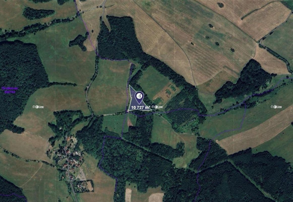 Predaj pozemku 10.727 m², Velké Chvojno, Ústecký kraj Predaj pozemku 10.727 m², Velké Chvojno, Ústecký kraj