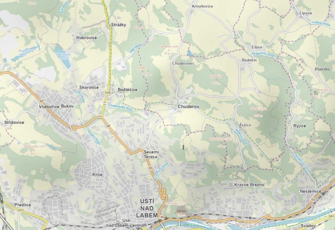 Predaj pozemku 10.727 m², Velké Chvojno, Ústecký kraj Predaj pozemku 10.727 m², Velké Chvojno, Ústecký kraj