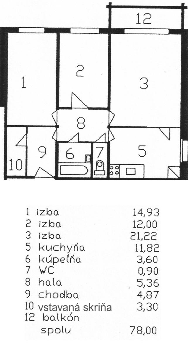 Predaj bytu 3-izbový 84 m², Bajzova, Ružinov, Bratislavský kraj Predaj bytu 3-izbový 84 m², Bajzova, Ružinov, Bratislavský kraj