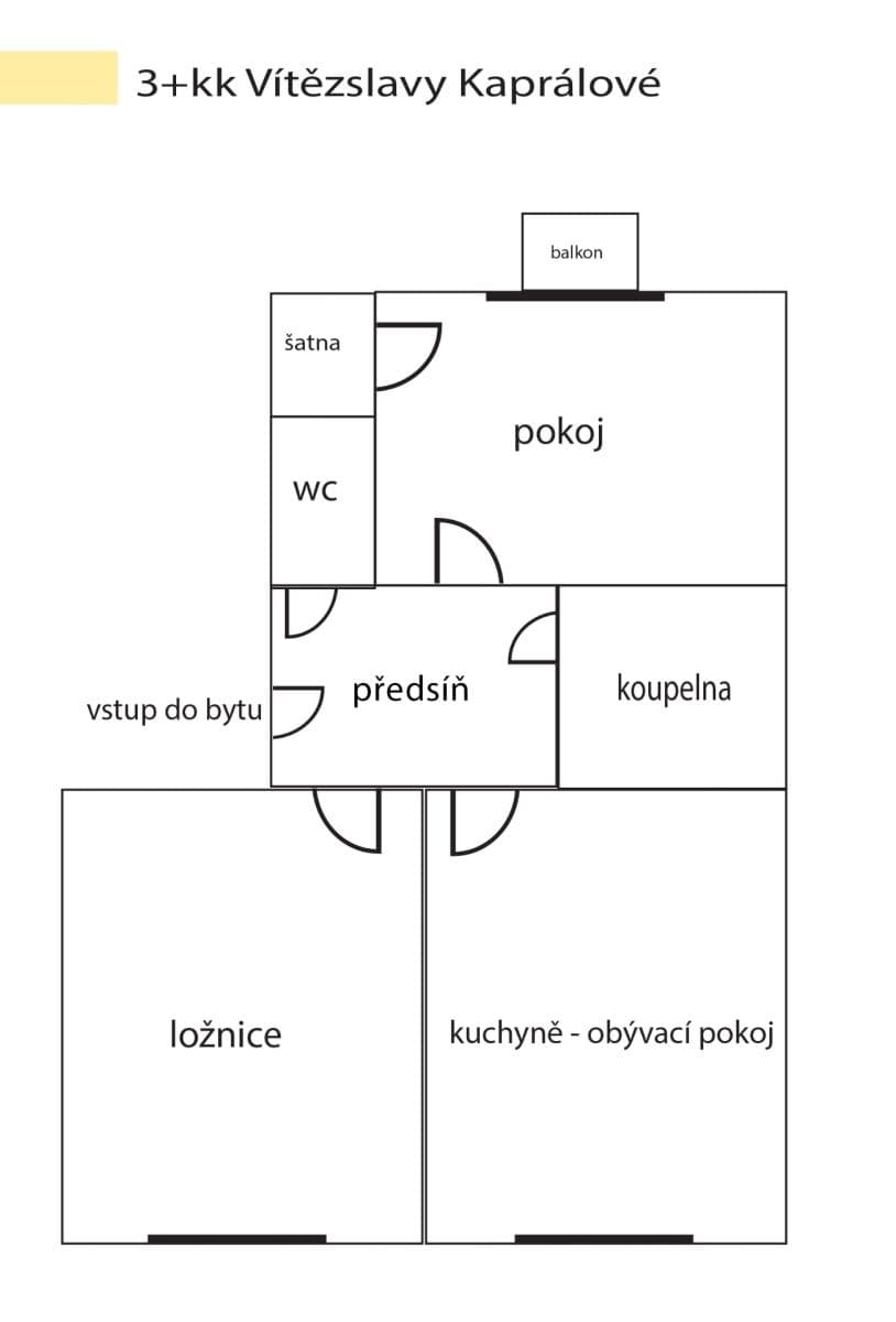 Predaj bytu 3-izbový 70 m², Vítězslavy Kaprálové, Brno, Jihomoravský kraj Predaj bytu 3-izbový 70 m², Vítězslavy Kaprálové, Brno, Jihomoravský kraj