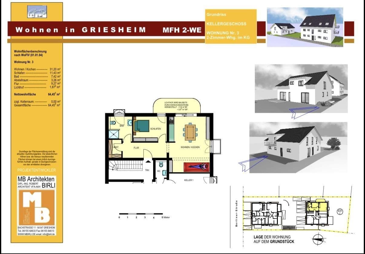 Prenájom bytu 2-izbový 64 m², Griesheim, Hesensko Prenájom bytu 2-izbový 64 m², Griesheim, Hesensko