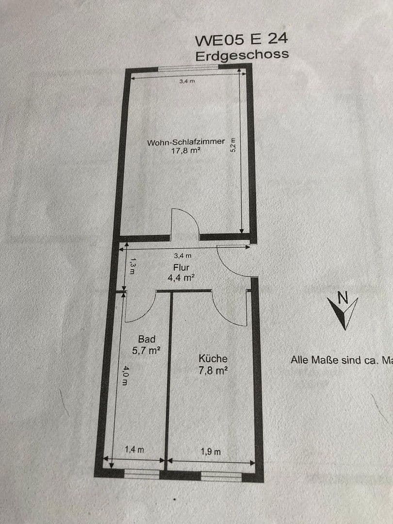 Prenájom bytu 3-izbový 63 m², An der Kleinbahn 24, Nossen, Sasko Prenájom bytu 3-izbový 63 m², An der Kleinbahn 24, Nossen, Sasko