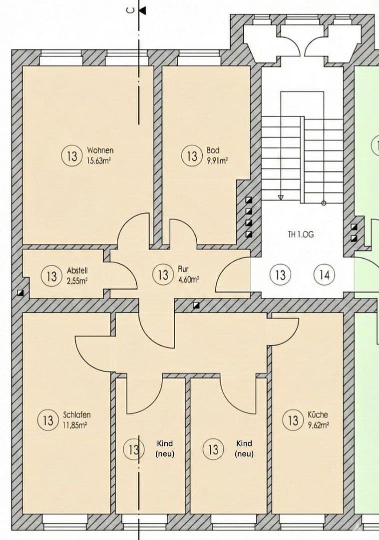 Prenájom bytu 4-izbový 75 m², Fürstenwalde/Spree, Brandenbursko Prenájom bytu 4-izbový 75 m², Fürstenwalde/Spree, Brandenbursko