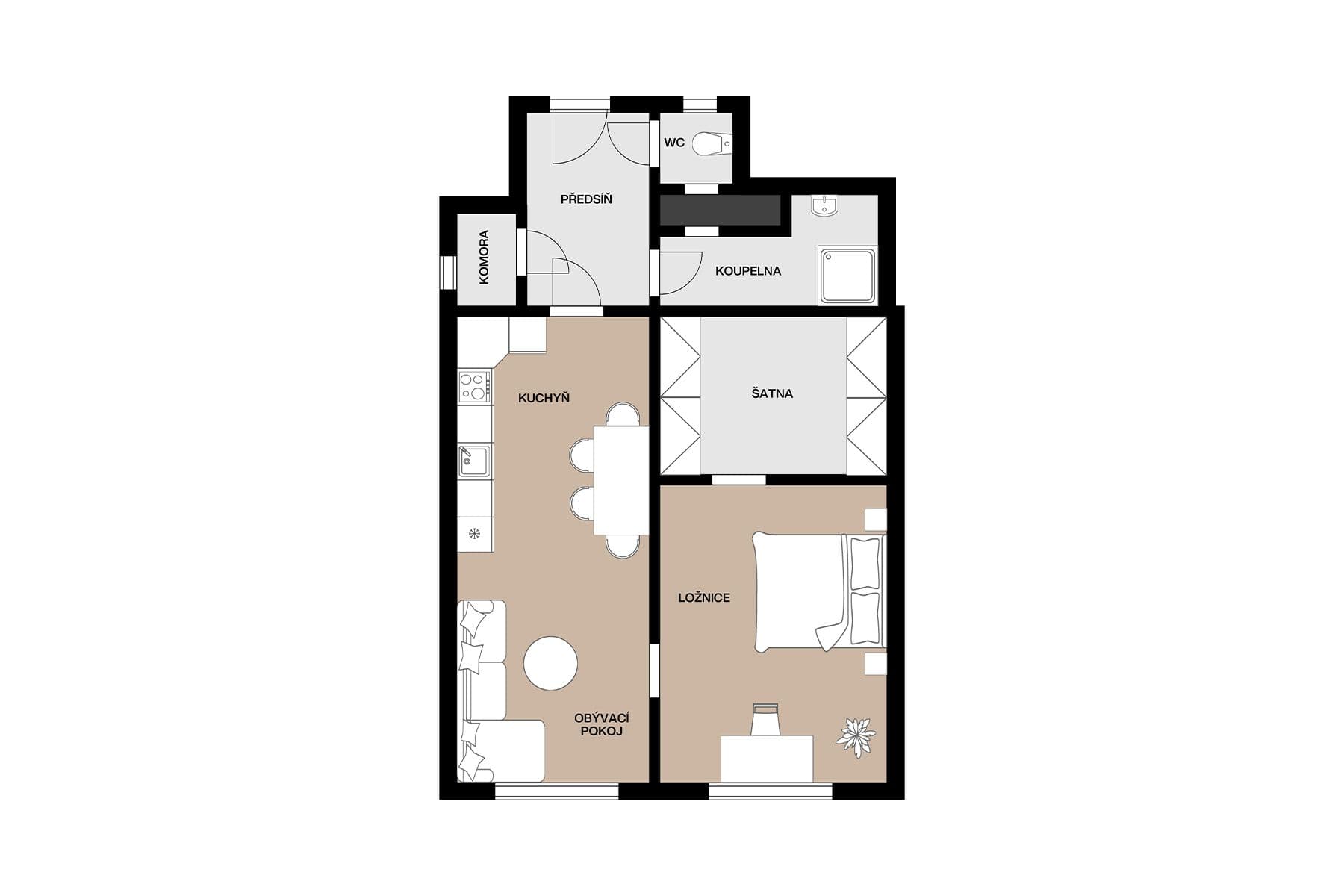Predaj bytu 2-izbový 55 m², Veletržní, Praha, Praha Predaj bytu 2-izbový 55 m², Veletržní, Praha, Praha