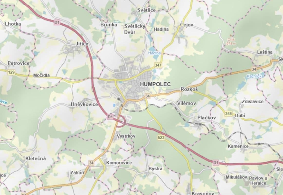Predaj pozemku 6.855 m², Humpolec, Kraj Vysočina Predaj pozemku 6.855 m², Humpolec, Kraj Vysočina
