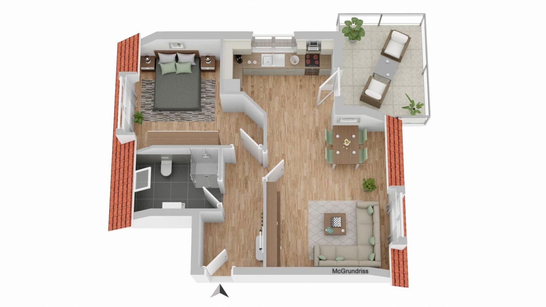 Prenájom bytu 2-izbový 59 m², Berliner Straße 32, Nordhorn, Dolné Sasko Prenájom bytu 2-izbový 59 m², Berliner Straße 32, Nordhorn, Dolné Sasko