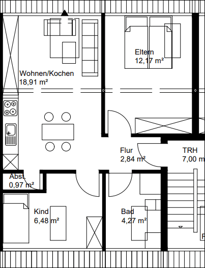 Prenájom bytu 3-izbový 46 m², Katerkampweg 46, Rheine, Severné Porýnie - Westfálsko Prenájom bytu 3-izbový 46 m², Katerkampweg 46, Rheine, Severné Porýnie - Westfálsko