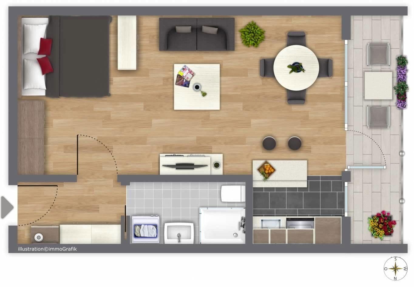 Predaj bytu 1-izbový 36 m², Drygalki Allee 118, München, Bavorsko Predaj bytu 1-izbový 36 m², Drygalki Allee 118, München, Bavorsko