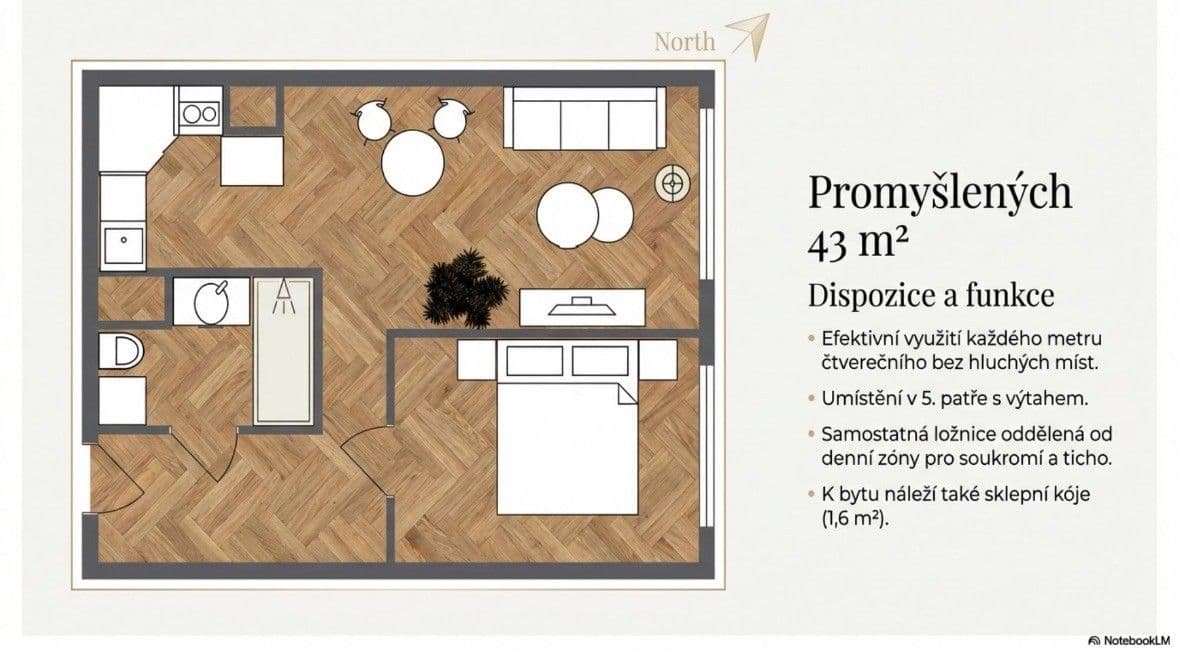 Predaj bytu 2-izbový 43 m², Plickova, Praha, Praha Predaj bytu 2-izbový 43 m², Plickova, Praha, Praha