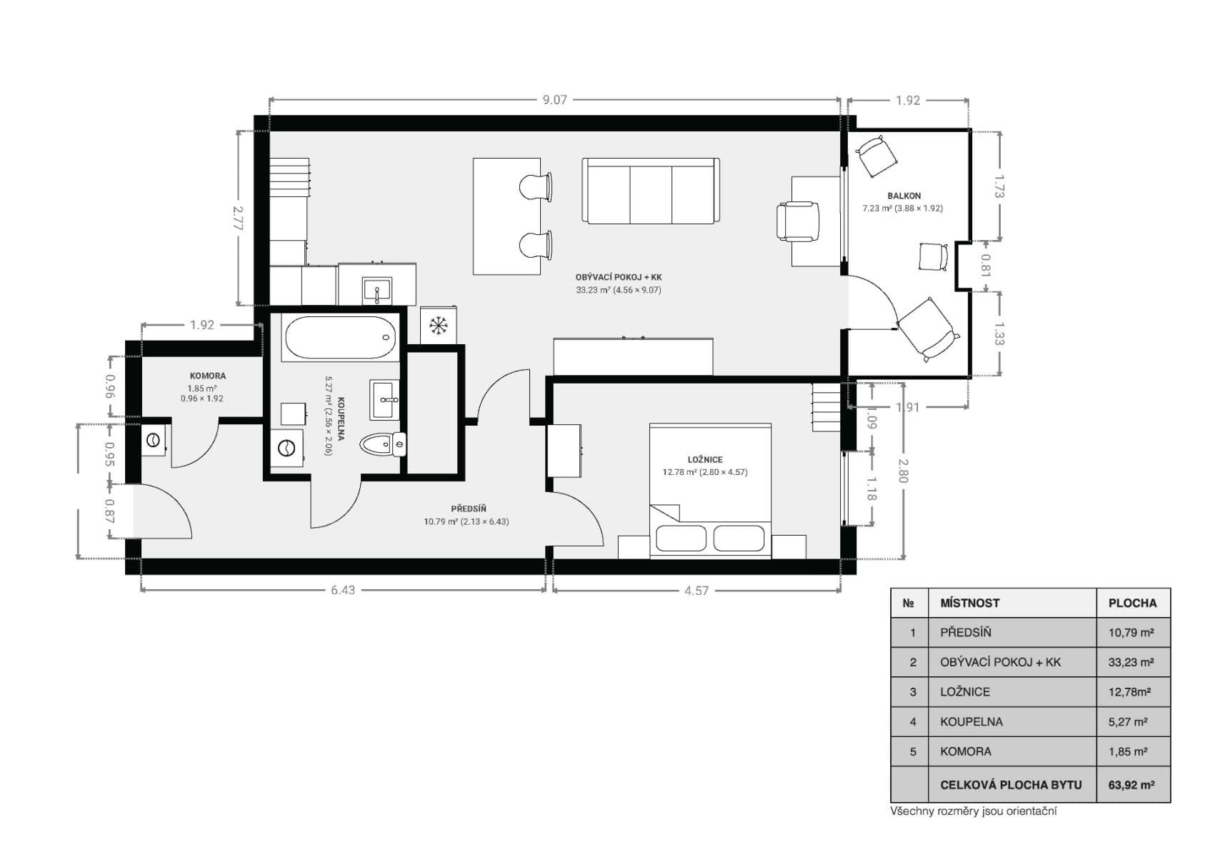 Predaj bytu 2-izbový 59 m², Pod Harfou, Praha, Praha Predaj bytu 2-izbový 59 m², Pod Harfou, Praha, Praha