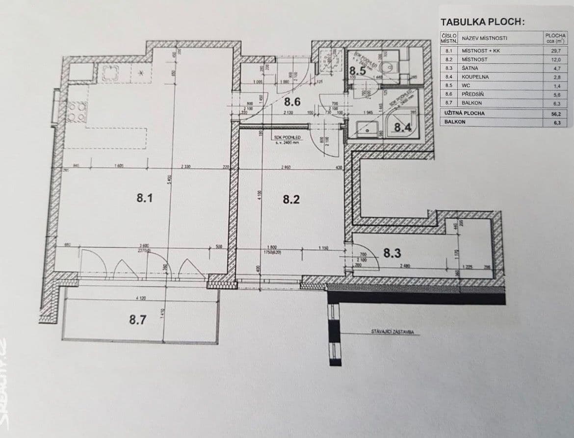 Prenájom bytu 2-izbový 62 m², Vojenova, Praha, Praha Prenájom bytu 2-izbový 62 m², Vojenova, Praha, Praha